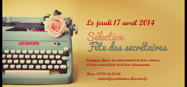 Fête des secrétaires et assistantes, jeudi 17 avril 2014