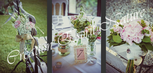 mariage de Delphine, esprit romantique, brocante chic